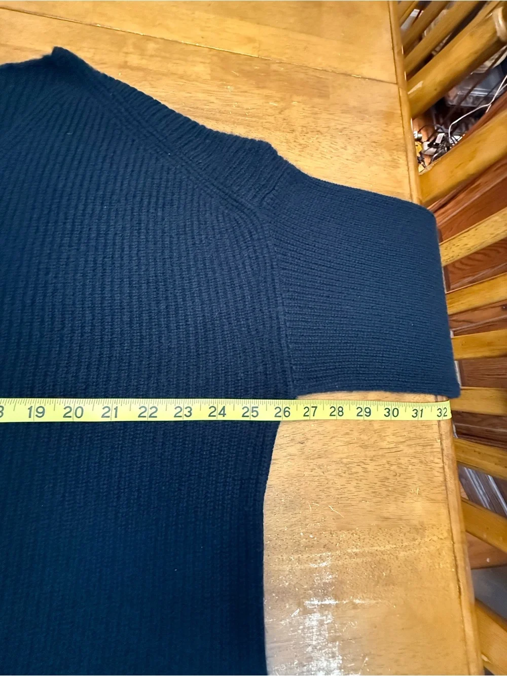 J. Crew Heavyweight Black Ribbed V-Neck Cashmere Sweater XL